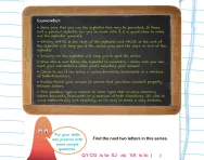 Verbal reasoning worksheet: Link between letters practice