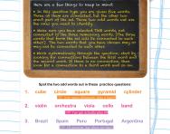 Verbal reasoning worksheet: Word sets practice