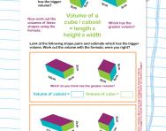 Volume of cubes and cuboids worksheet