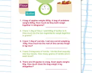 Weight word problems worksheet