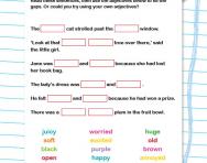 What are adjectives? worksheet