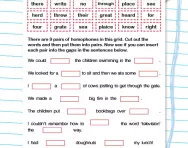 What are homophones? worksheet