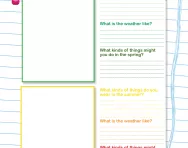 What do we do in spring and summer worksheet
