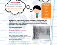 Winter nights poem worksheet