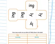 Words ending in -ing and -ly worksheet