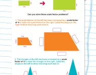 Working with scale factors worksheet