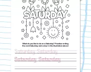 Write the days of the week: Saturday