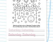 Write the days of the week: Saturday