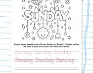 Write the days of the week: Sunday