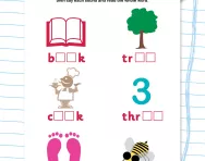 Write the missing sounds /oo/ and /ee/ 