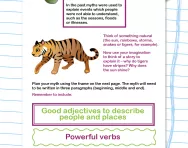 Write your own myth worksheet