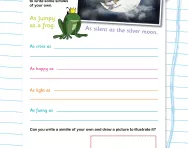 Writing similes worksheet