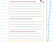 Writing a book review in KS2 template