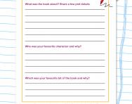 Writing a book review in KS2 template
