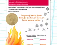 Writing a haiku worksheet