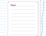 Writing a letter to a story character worksheet