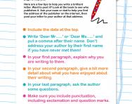 Writing a letter to your favourite author template