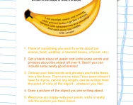 Writing a shape poem worksheet