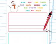 Writing a story worksheet