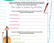 Writing active and passive sentences worksheet