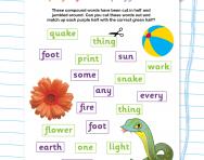 Writing compound words worksheet