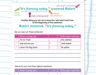 Writing direct speech worksheet