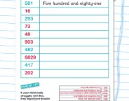 Writing numbers as words worksheet