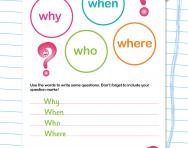 Writing questions worksheet