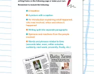 Writing recounts: newspaper reports 