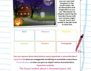 Writing task: using hyperbole and personification