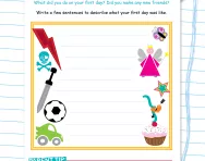 Writing task: Your first day back at school