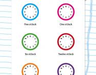 Writing the time to the hour worksheet