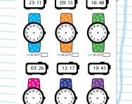 Writing time to the nearest minute worksheet