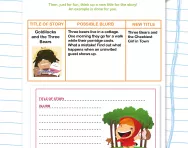 Writing titles and blurbs worksheet