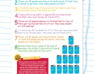 Y2 subtraction word problems football worksheet
