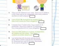 Y3 problem-solving: addition worksheet