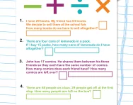 Y3 problem-solving: all four operations worksheet