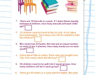 Y3 problem-solving: division worksheet
