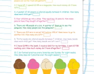 Y3 problems involving all four operations worksheet