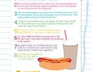 Y4 addition and subtraction football-themed word problems