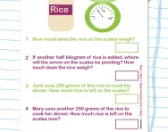 Y4 weight word problems worksheet