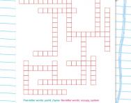 Y6 criss-cross word puzzle