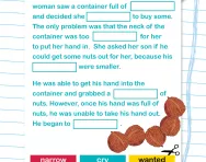 Year 1 Cloze test: market visit