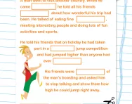 Year 1 Cloze test: the boastful man