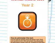 Year 2 mental maths test