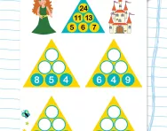 Year 2 number pyramids: 1