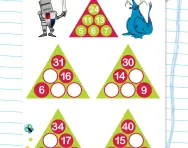 Year 2 number pyramids: 5