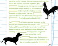 Year 3 Cloze test: the dog and the rooster