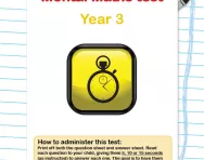 Year 3 mental maths test