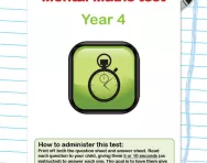Year 4 mental maths test